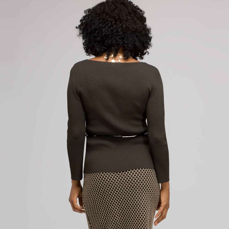 Belted Boat Neck, Laurel, large image number 1